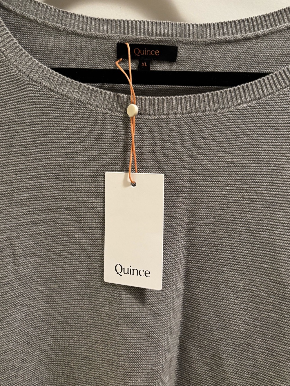 Quince Lightweight Cotton Cashmere Link-Stitch Dolman Sweater— Light Gray - Picture 2 of 5